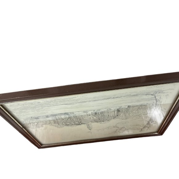 Vintage Framed Drawing The Capitol Williamsburg Virginia Signed Charles H Overly - Picture 10 of 15